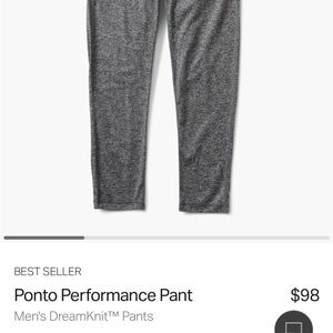 Men’s Vuori DreamKnit Pants. Heathered Grey.  Size L. Never Worn